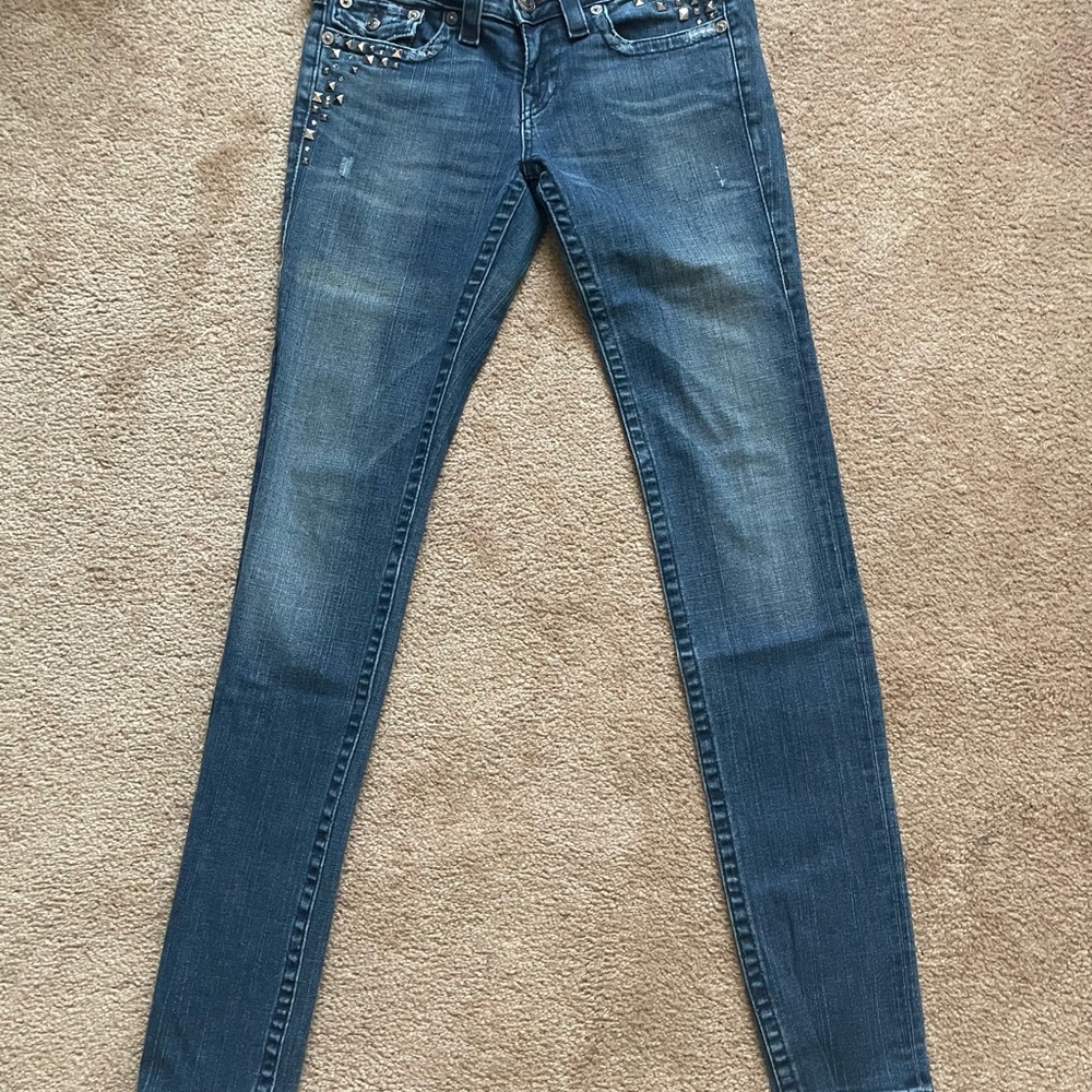 True Religion Women's Denim Skinny Jeans with Stud Accents